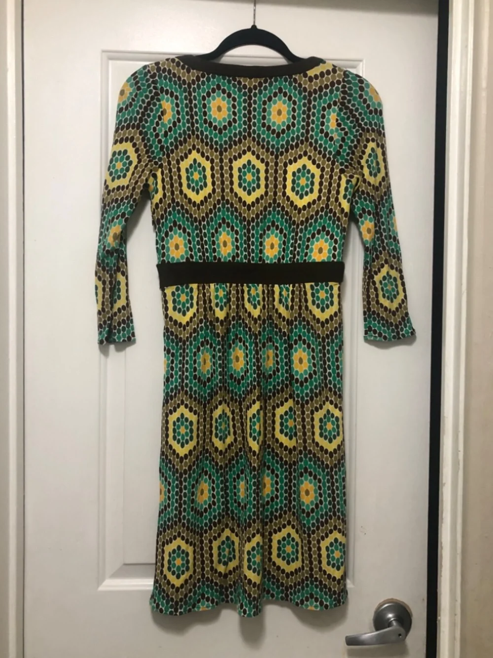 Milly of NY Geometric Polka Dot Print Silk Dress Size Small - Picture 2 of 4